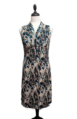 Perseption Sleeveless Faux Wrap Dress Size Petite L